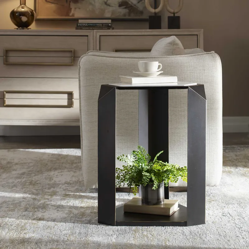 Keenan Geometric Accent Table