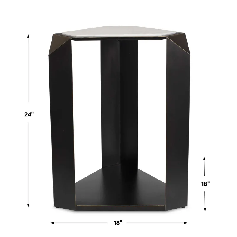 Keenan Geometric Accent Table