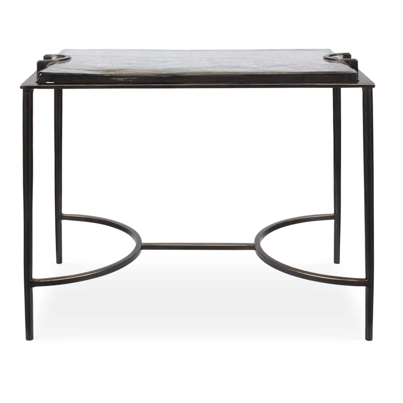 Eisen Textured Glass Accent Table