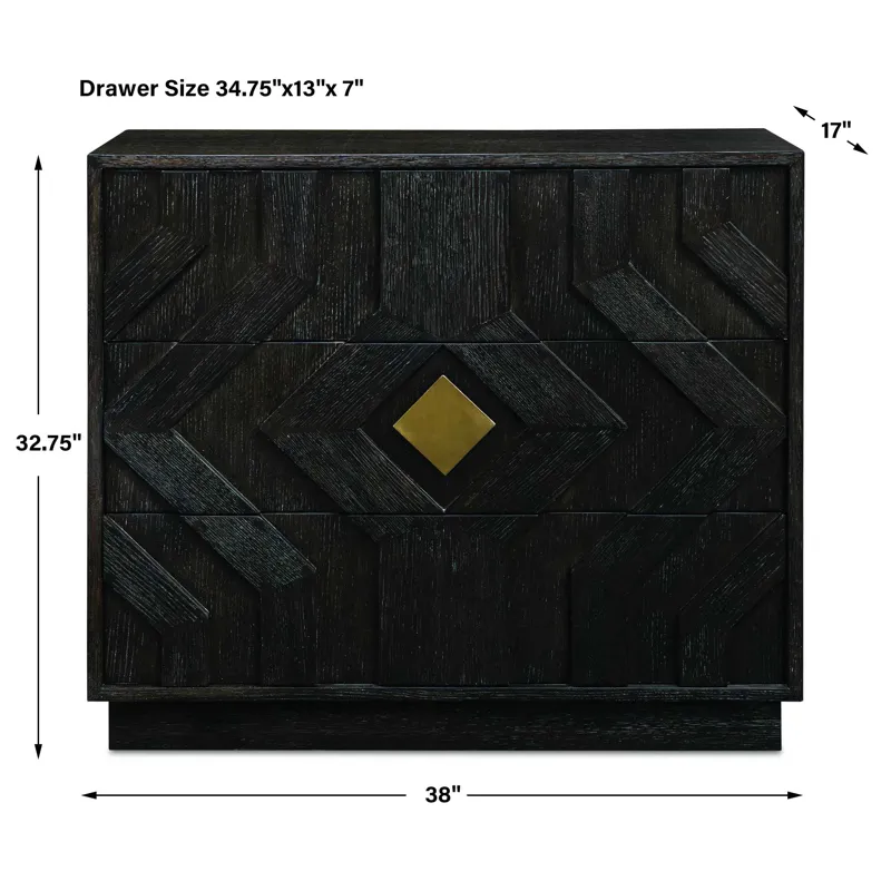 Faulkner 3 Drawer Modern Chest