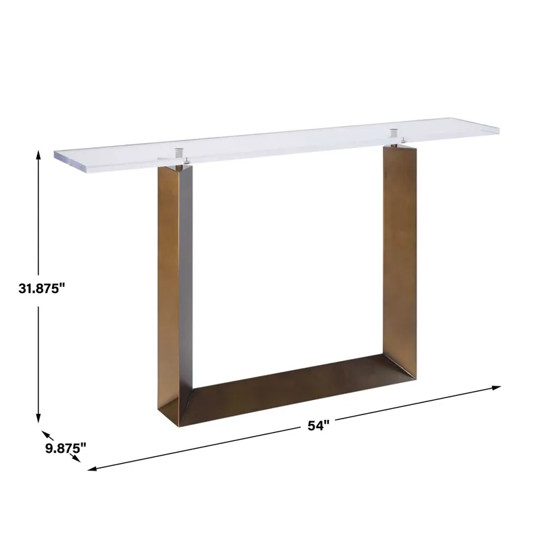 McElroy Modern Bronze Console Table