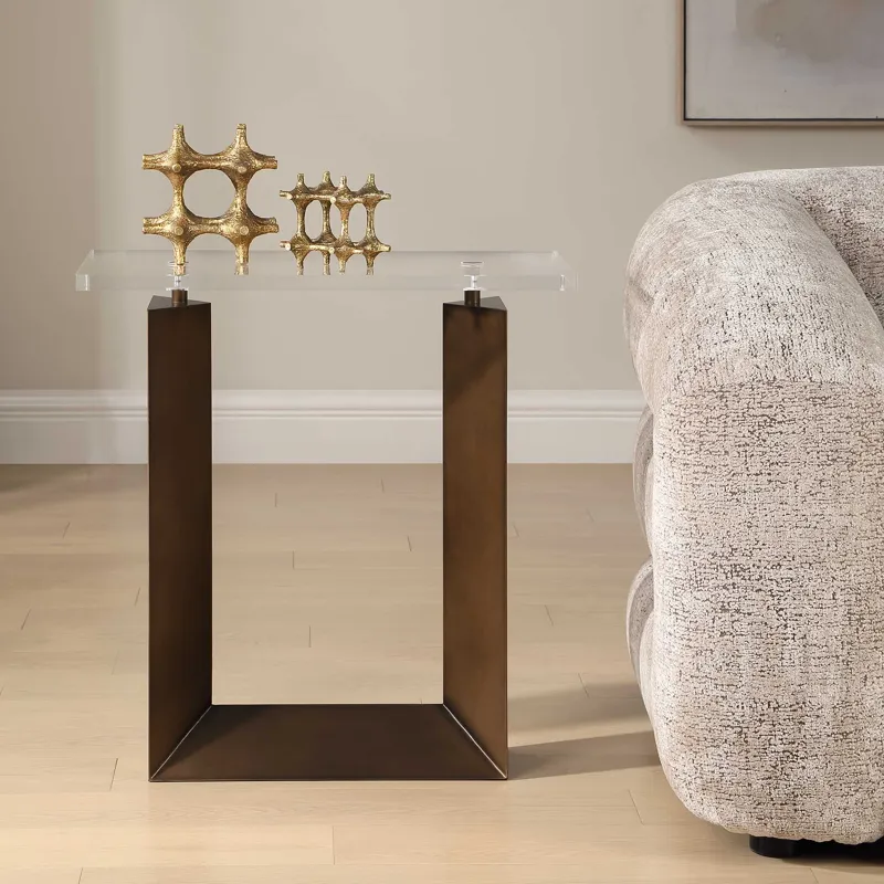 McElroy Modern Bronze Side Table