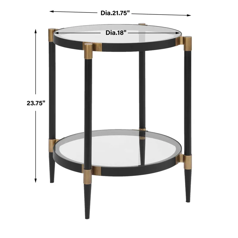 Chadid Round Glass Side Table