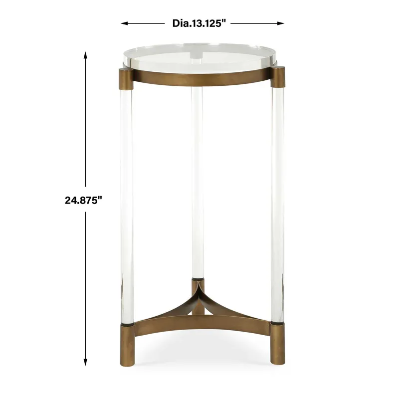 Pereira Round Acrylic Accent Table