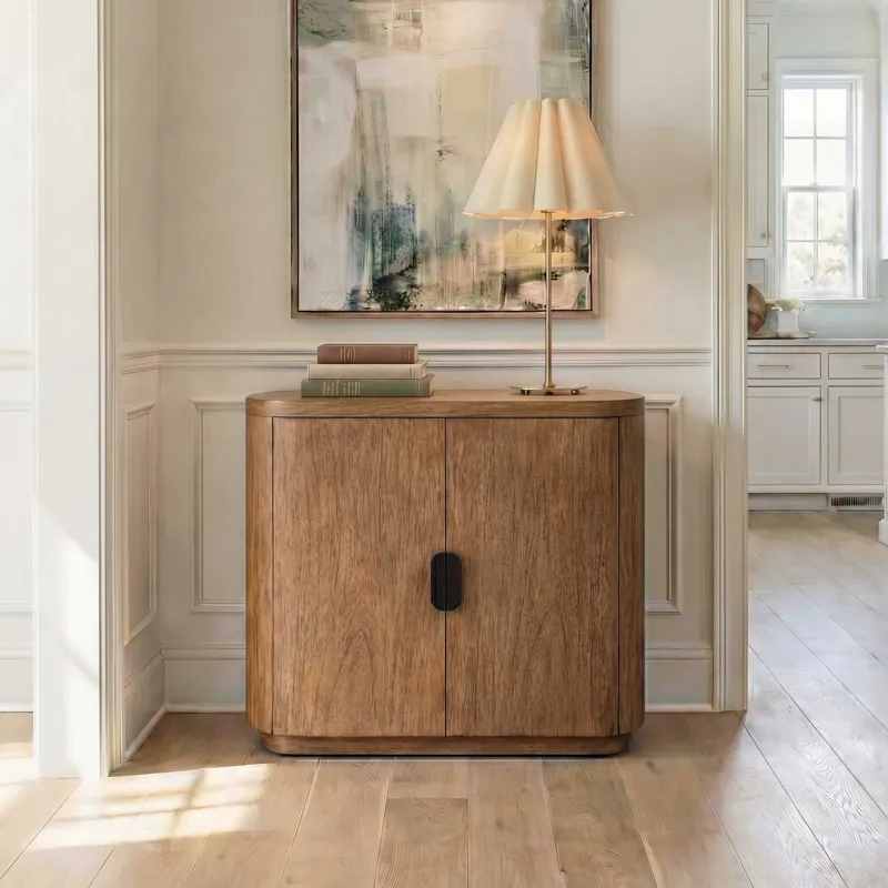 Newell Natural Wood 2 Door Cabinet