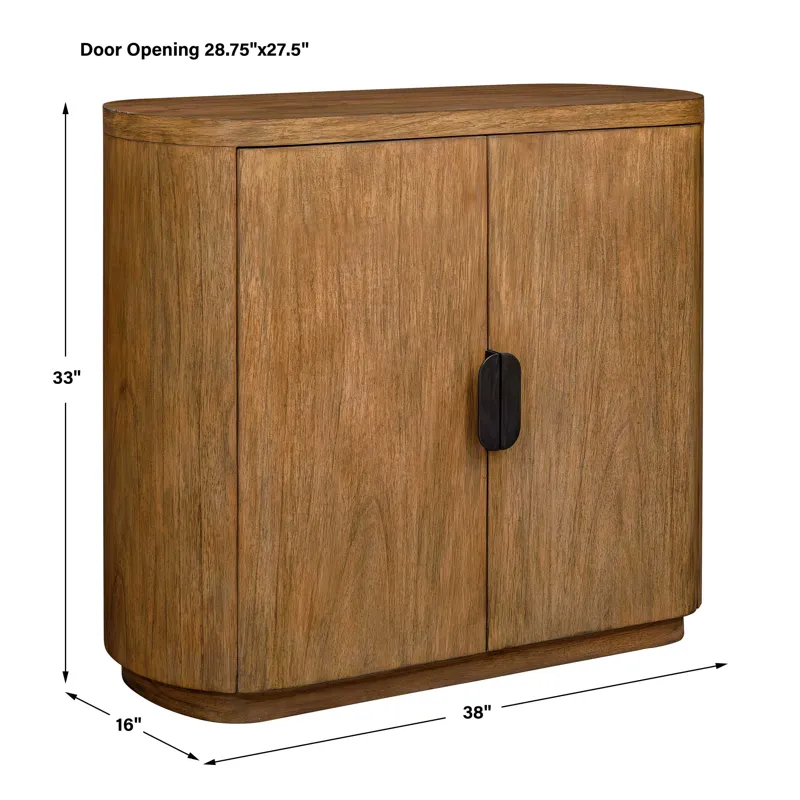 Newell Natural Wood 2 Door Cabinet
