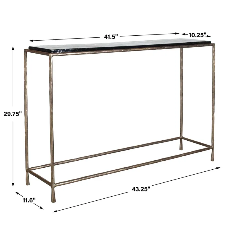 Ovard Minimalist Metal Console Table