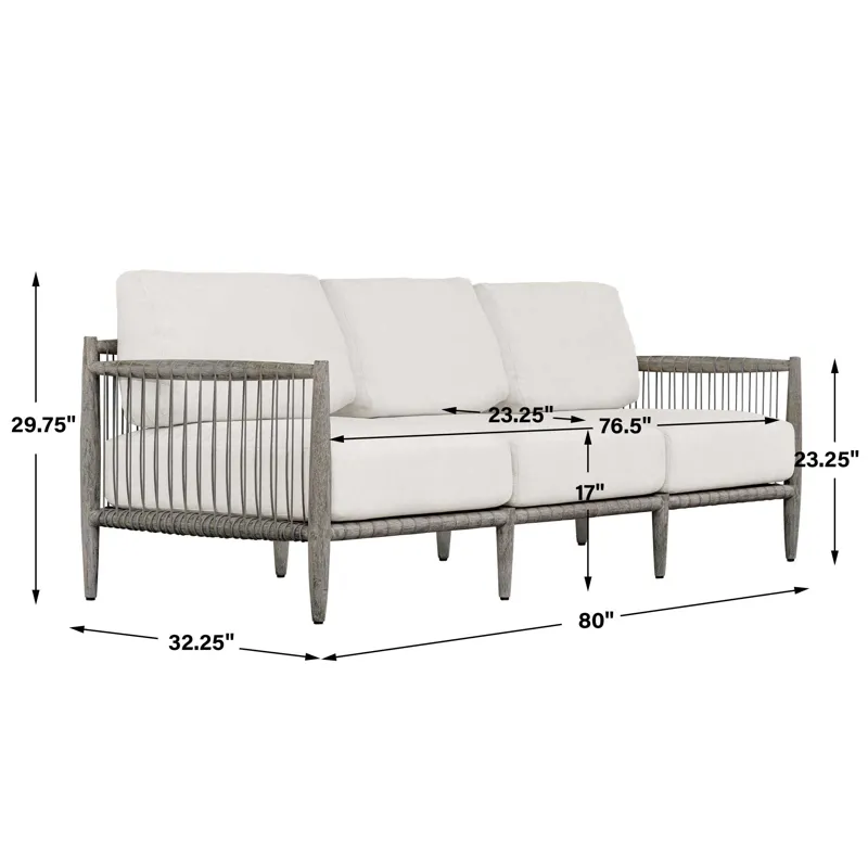 Borneo Oyster White Outdoor Sofa