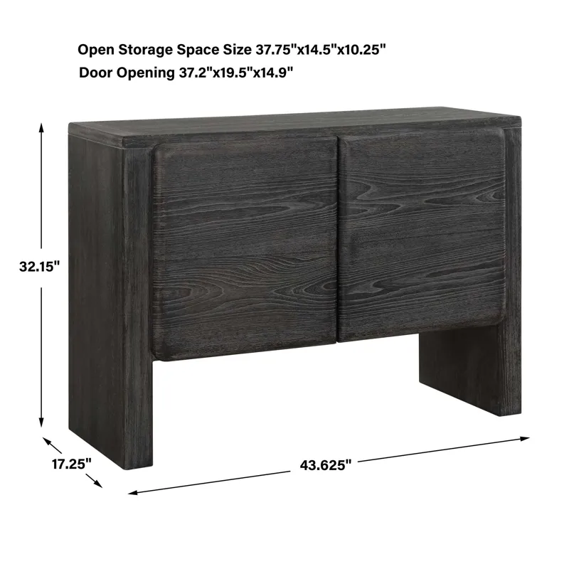 Bierk Dark Stain 2 Door Cabinet