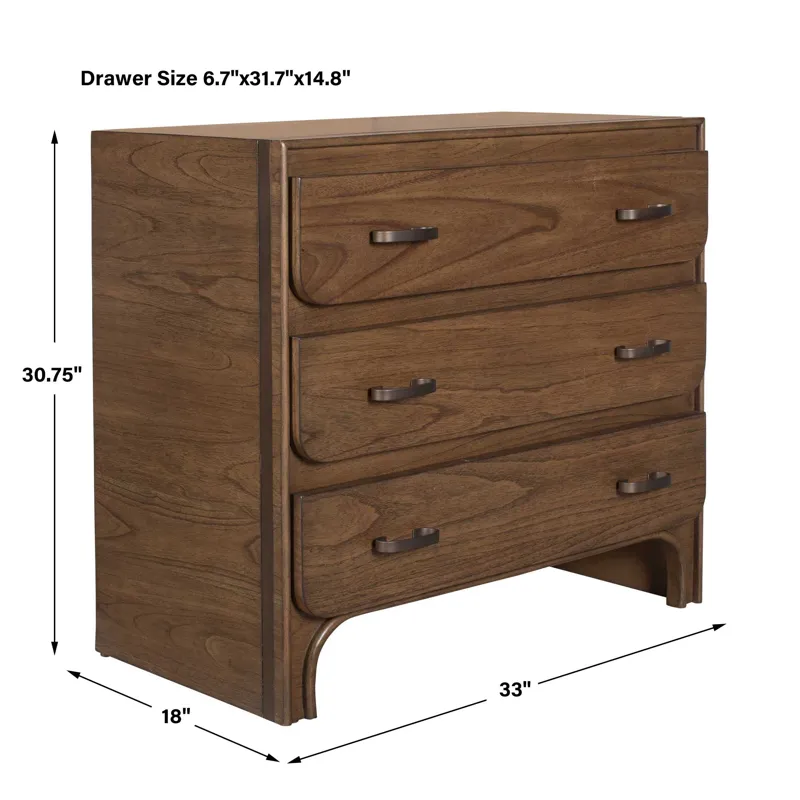 McKagan 3 Drawer Mindi Wood Chest
