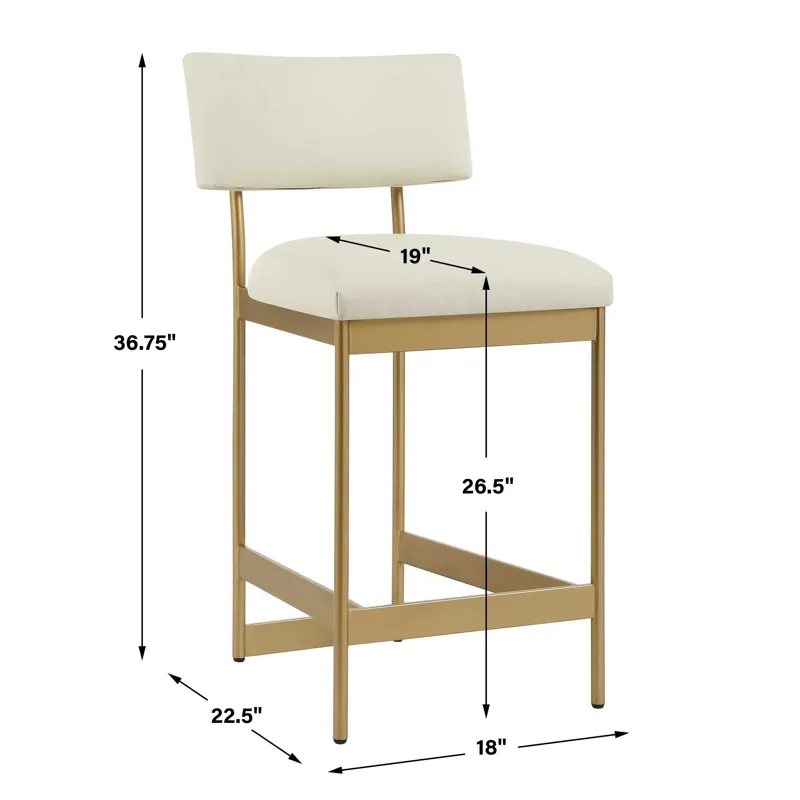 Apsley Gold Counter Stool