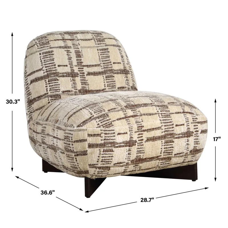 Evans Modern Armless Accent Chair