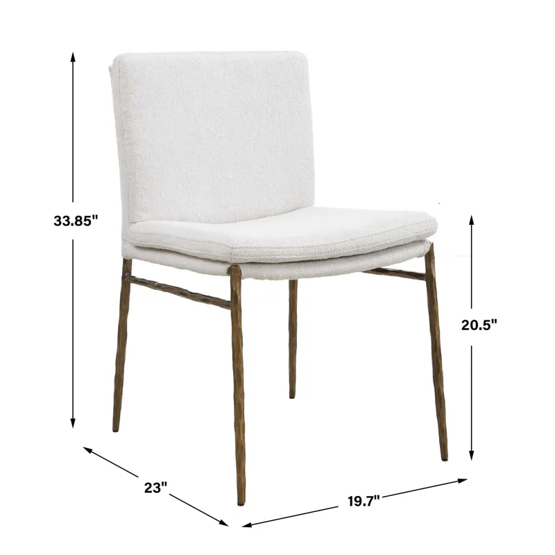 Ascend Textured White Dining Chair