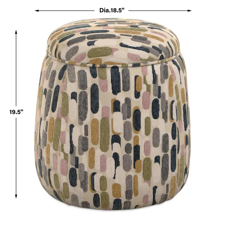 Arem Upholstered Multi-Color Ottoman