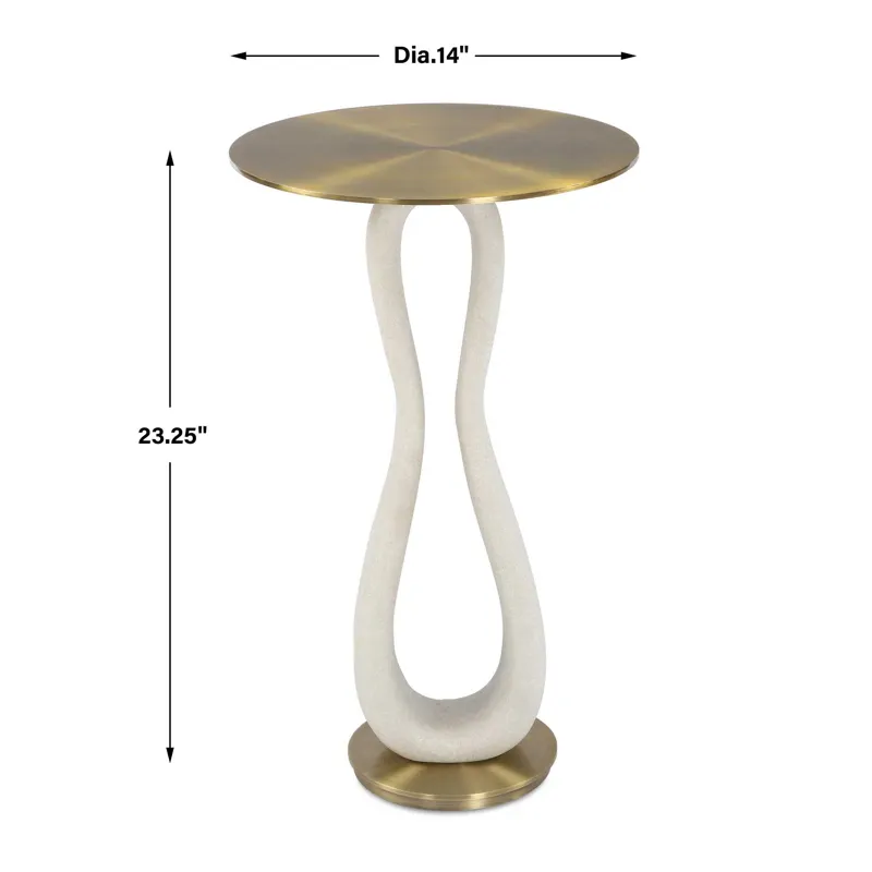 Sonia Modern Brass Accent Table