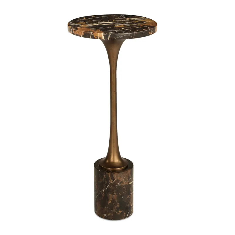 Karnes Dark Marble Drink Table