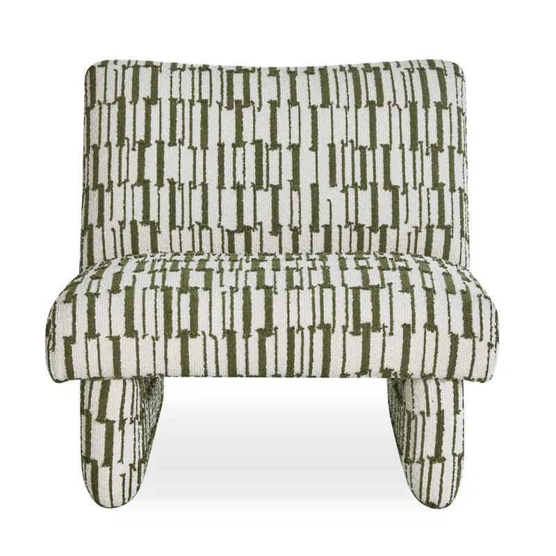 Willa Green White Accent Chair