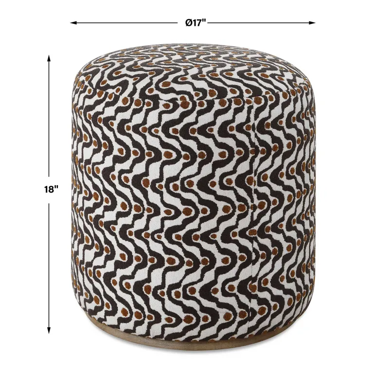 Cas Plush Espresso Ottoman