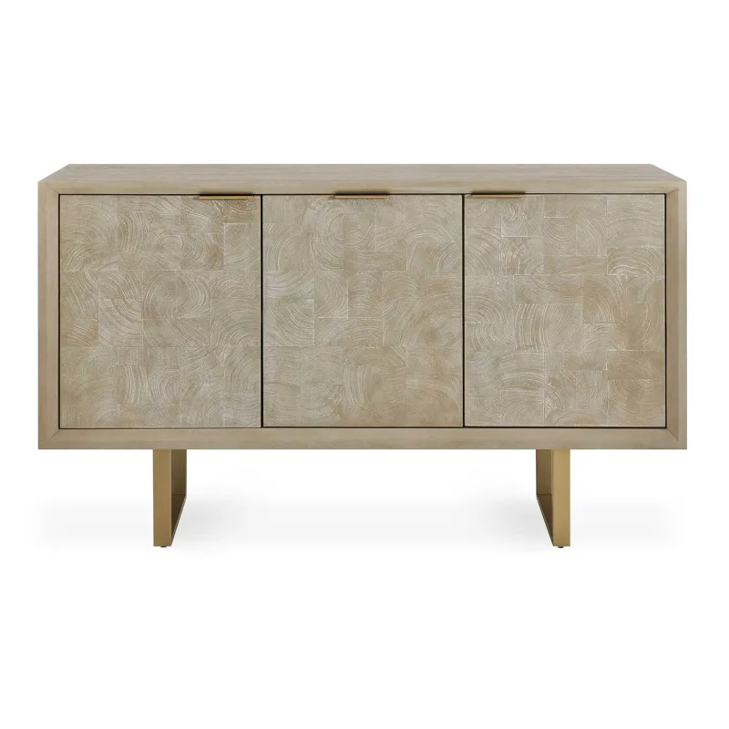 Maeva 3 Door Light Wood Cabinet