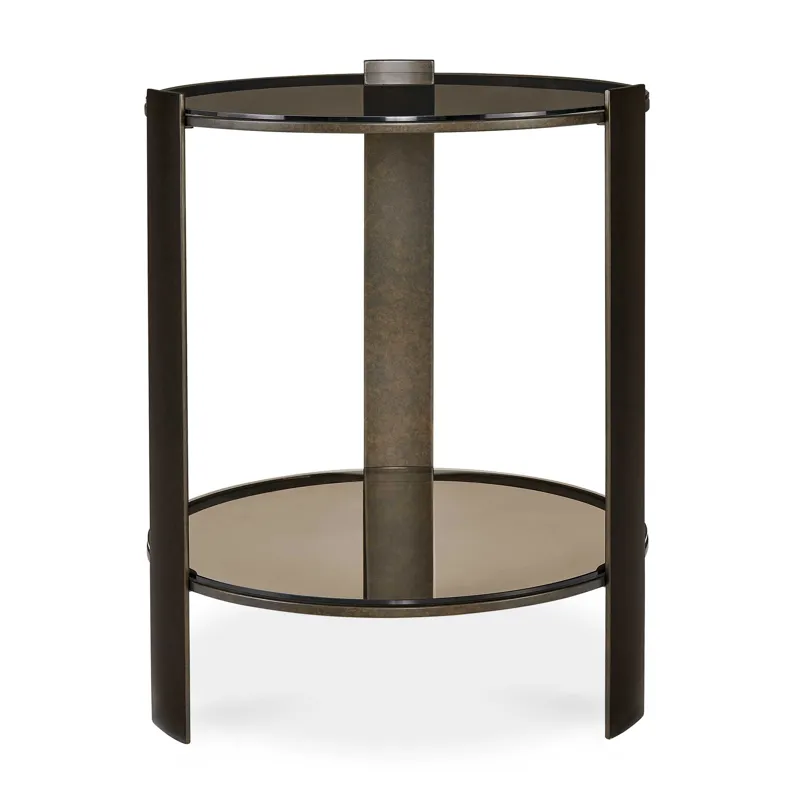 Hanson Bronze & Dark Glass Side Table