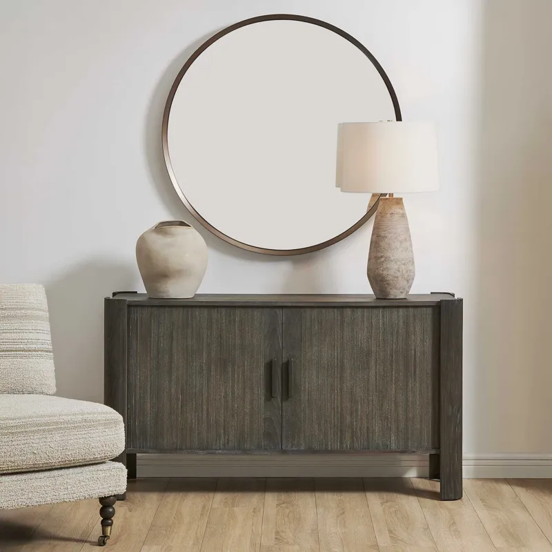 Drury 2 Door Dark Gray Cabinet