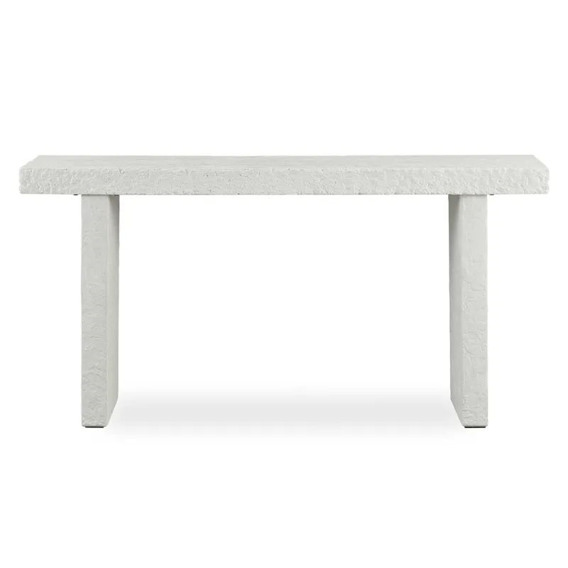 Hagan Indoor-Outdoor Limestone Console Table