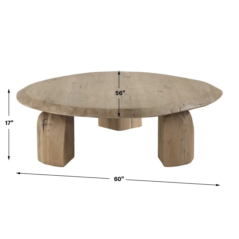 Tiernan Reclaimed Oak Round Coffee Table
