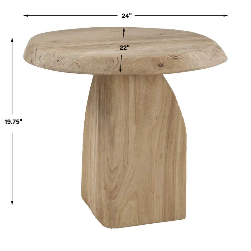 Tiernan Reclaimed Oak Round Side Table