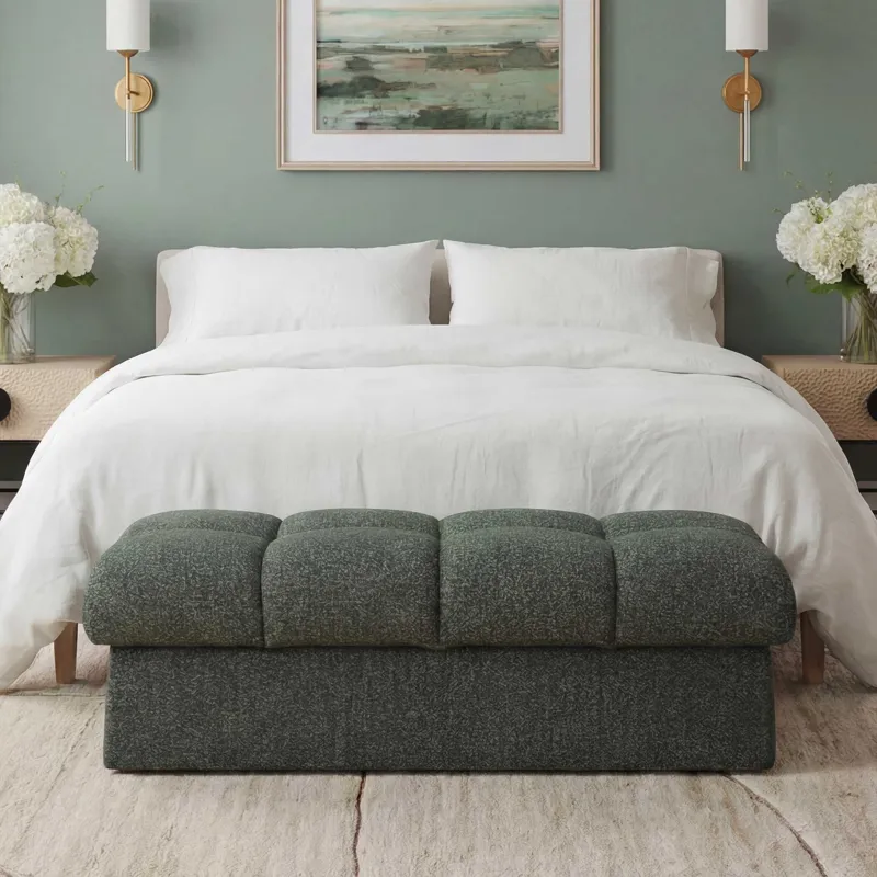 Harlem Moss Green/ Lake Blue Bench