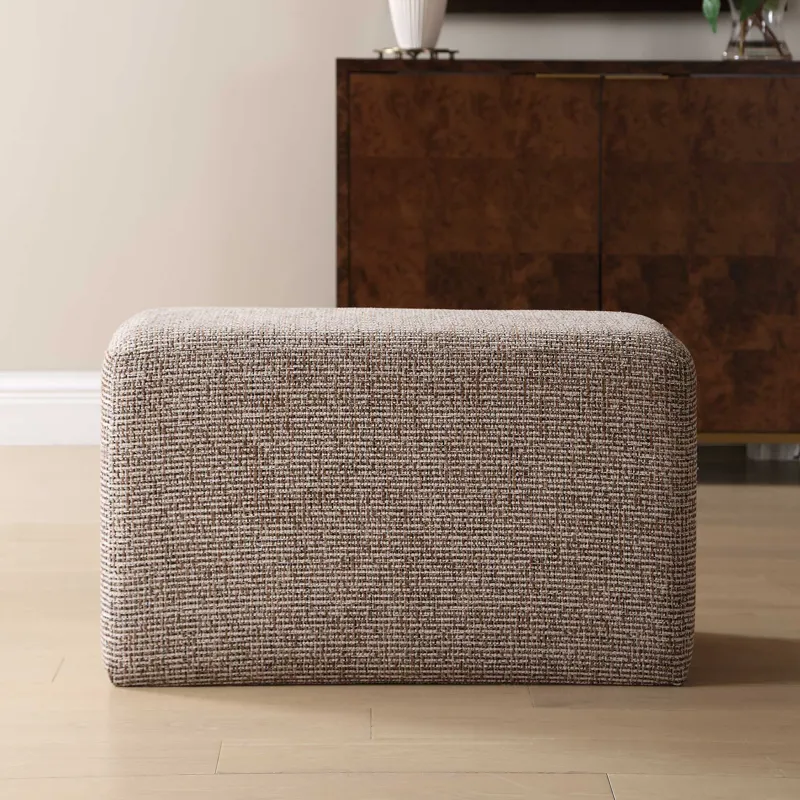Kelce Woven Checkered Ottoman