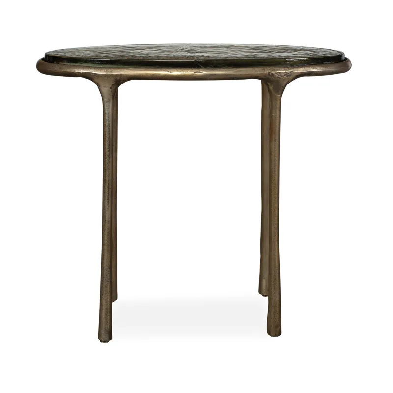 Ata Oval Brass Accent Table