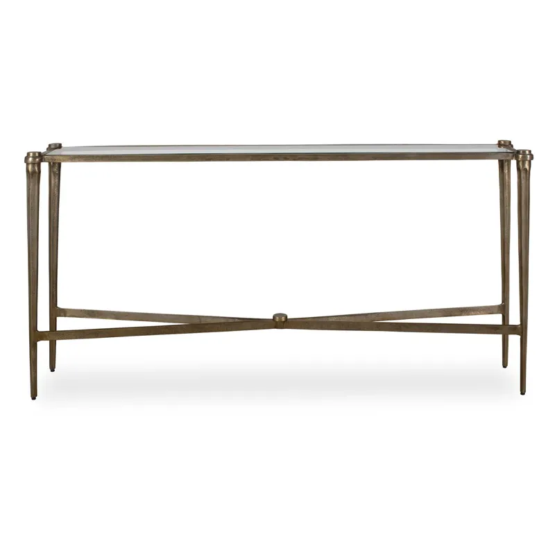 Amara Antique Brass Console Table