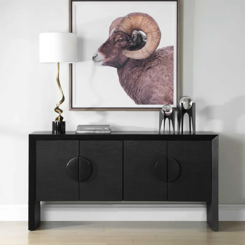 Williams Black 4 Door Cabinet