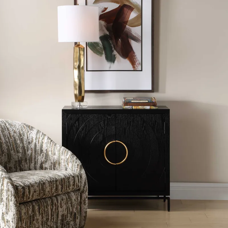 Briseis Black 2 Door Cabinet