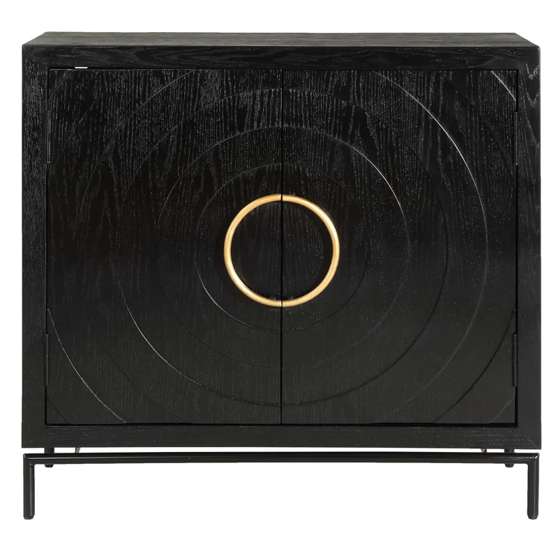 Briseis Black 2 Door Cabinet