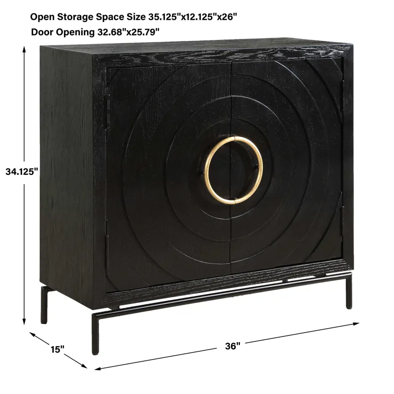 Briseis Black 2 Door Cabinet