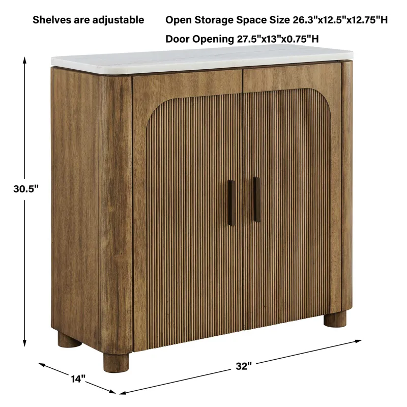 Mebarak Reeded 2 Door Cabinet