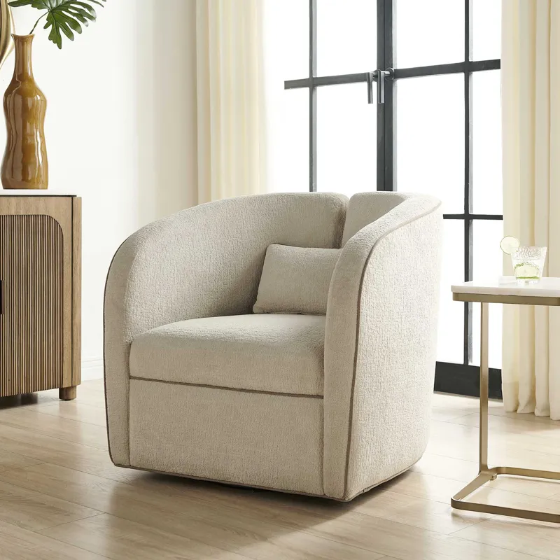 Vega Ecru Swivel Chair