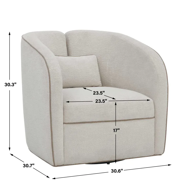 Vega Ecru Swivel Chair
