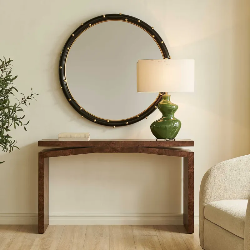 Naoko Burl Wood Console Table