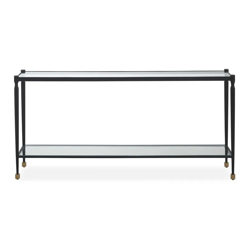 Javana Glass / Iron Console Table