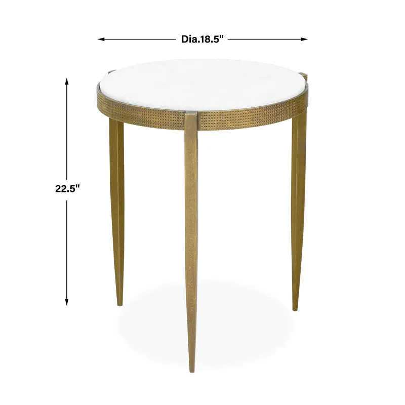 Ocilla Antique Brass Accent Table