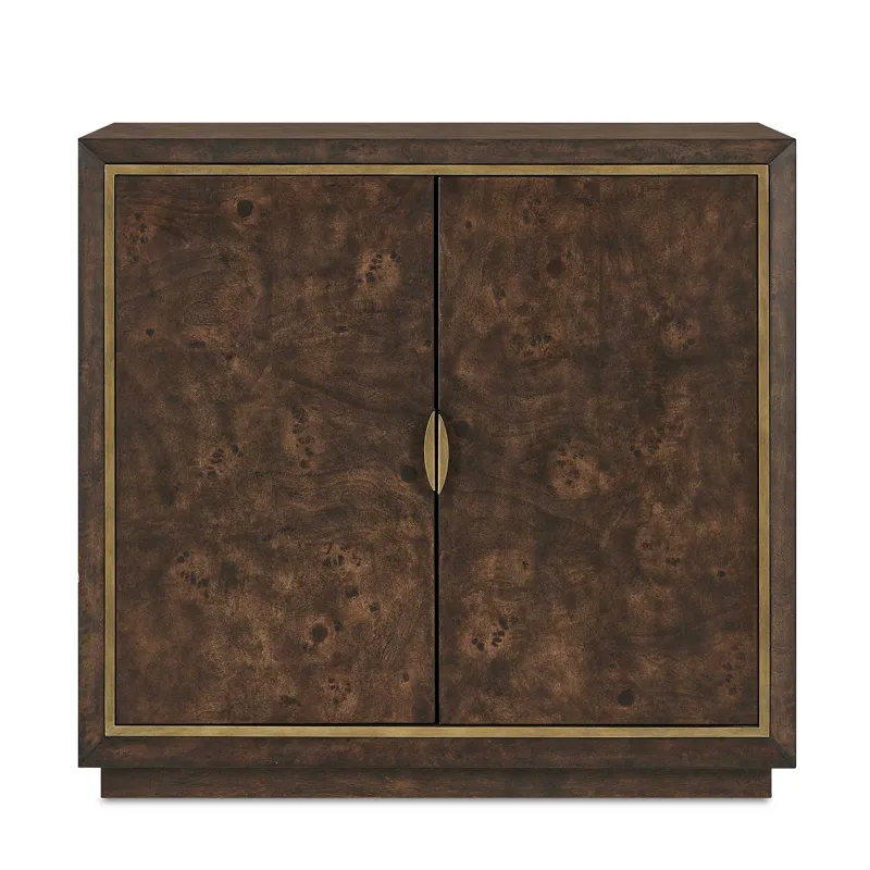 Flores Burl Wood 2 Door Cabinet