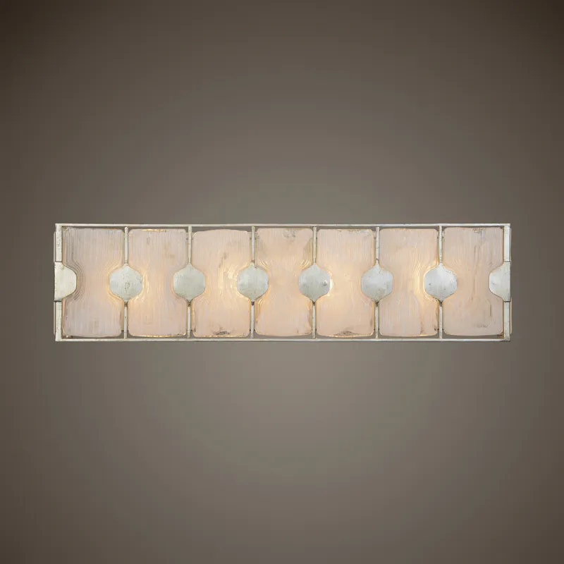 Rene 4 Light Swirl Glass Vanity