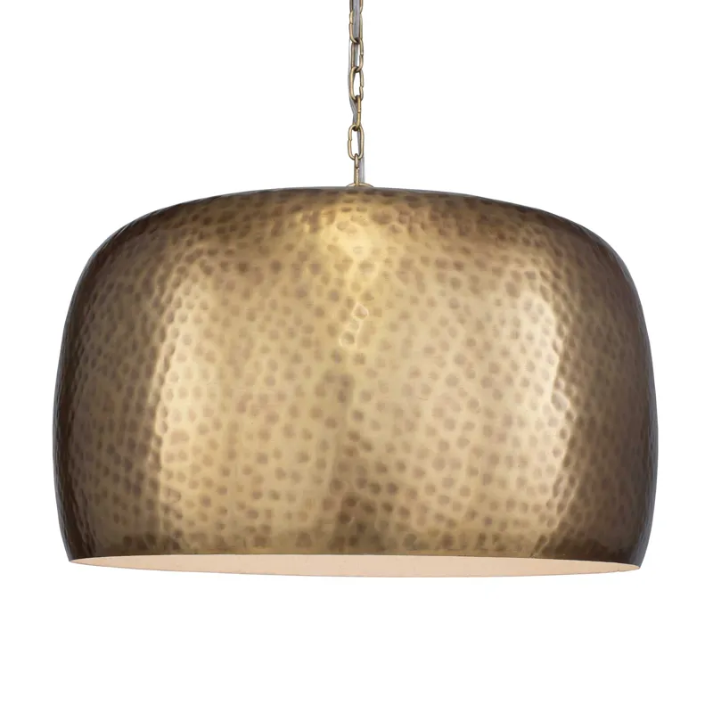 Lemont Hammered Brass 1 Light Pendant