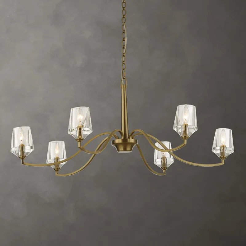 Barcelona 6 Light Brass Chandelier