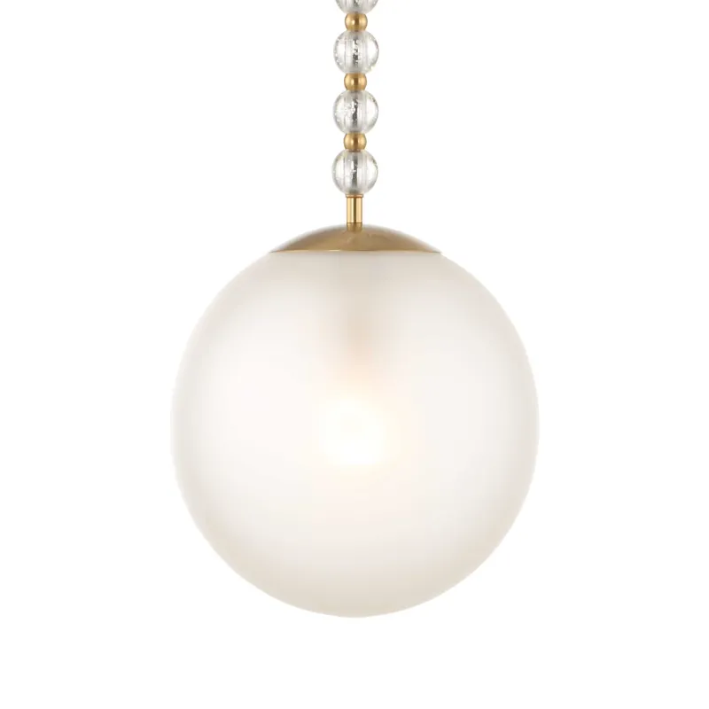 Ripple 1 Light Frost Glass Pendant