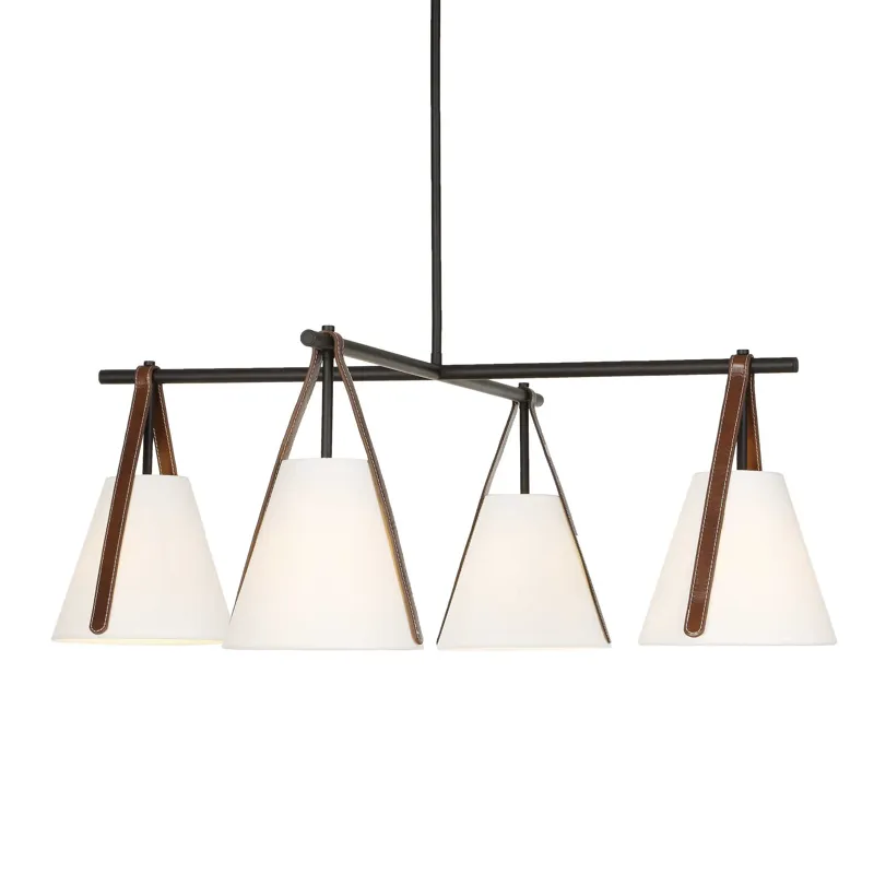 Reins Accent Straps 4 Light Chandelier