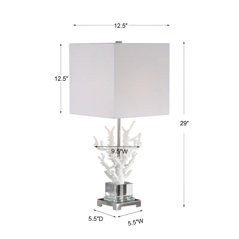 Corallo White Coral Table Lamp