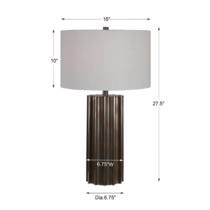 Khalio Gun Metal Table Lamp